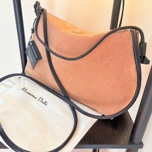 Massimo Dutti Tan Suede Women's Bag